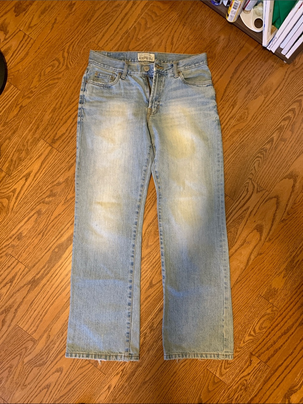 Aeropostale Men’s Light Wash Bootcut Jeans